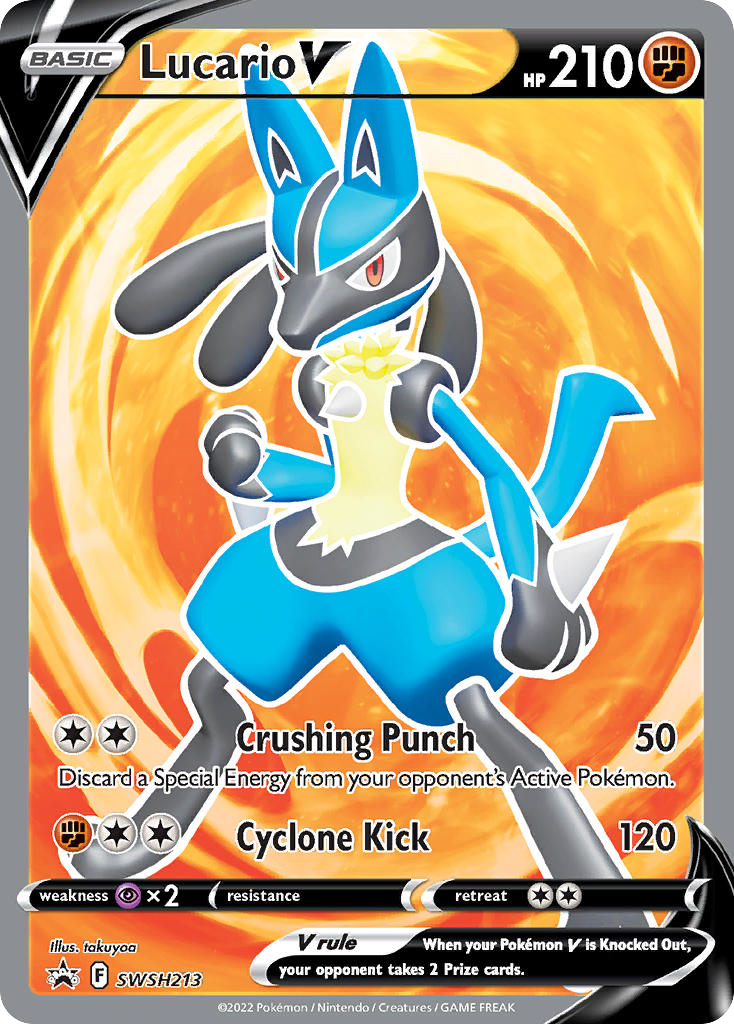 Sword & Shield Promo's Lucario V #213